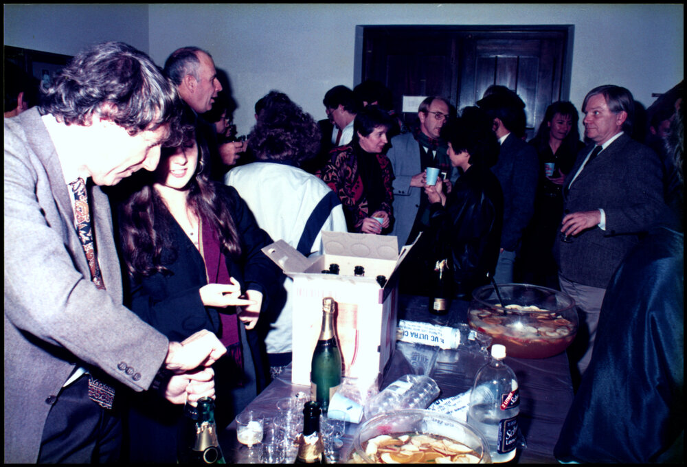 Drinks in the Botany Foyer for Professor John Thomson's Retirement Dinner