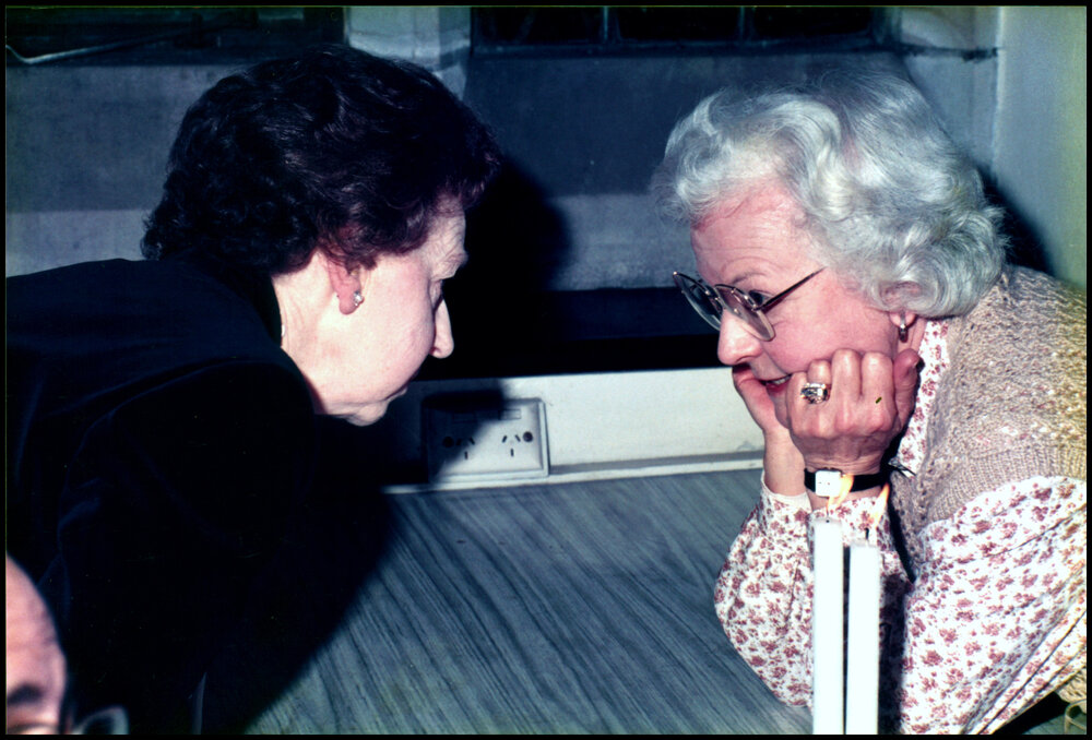 Mary Thomson and Jo Anderson at John Thomson's Farewell Dinner