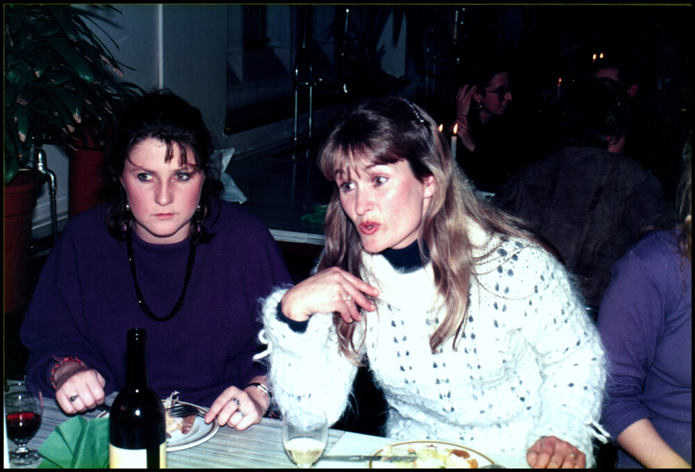 Margaret Hesslewood and Penny Goulter at John Thomson's Farewell Dinner
