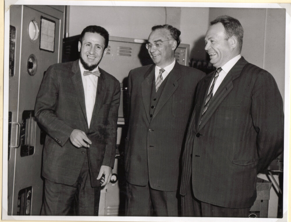 Professor Harry Messel with Russian Scientists Professors Sedow and Ivanov