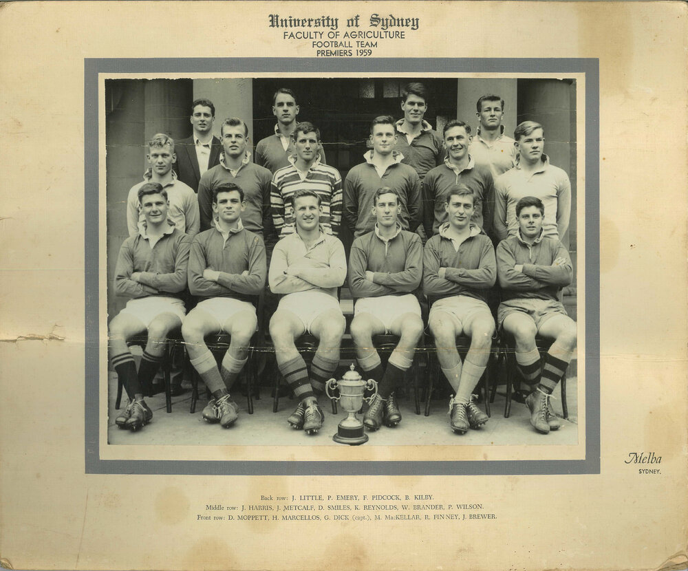 Faculty of Agriculture Football Team Premiers 1959