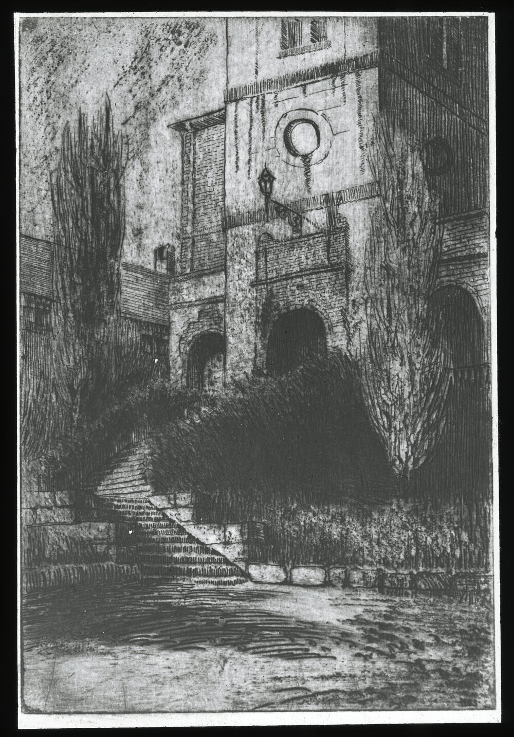 Sketch of Entrance to Badham Building