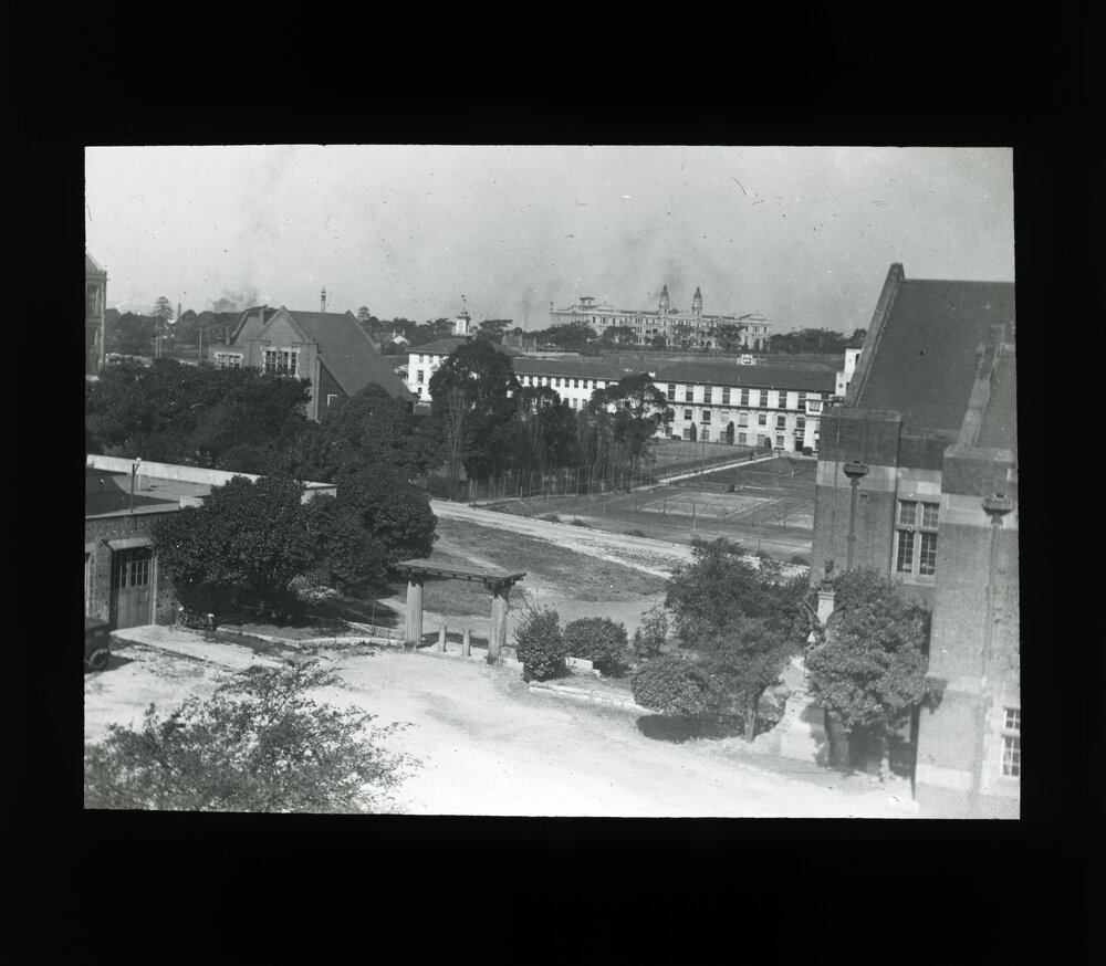 Wilkinson Axis, View Across Science Road to the Physics Building