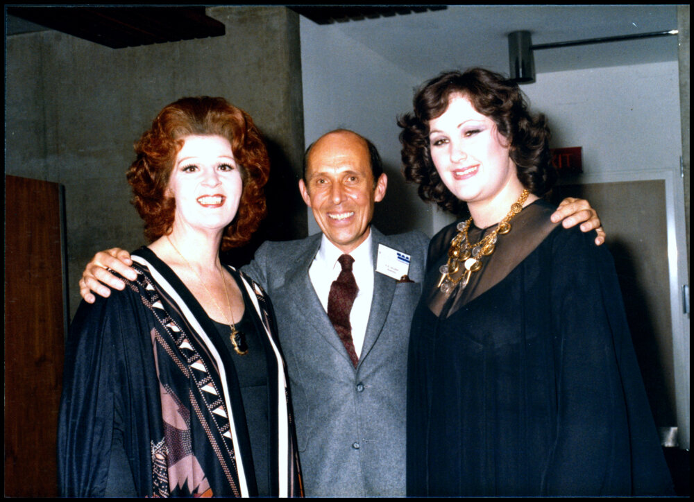 Peter Valder with National Symphonia Singers Heather Begg and Nicola Waite