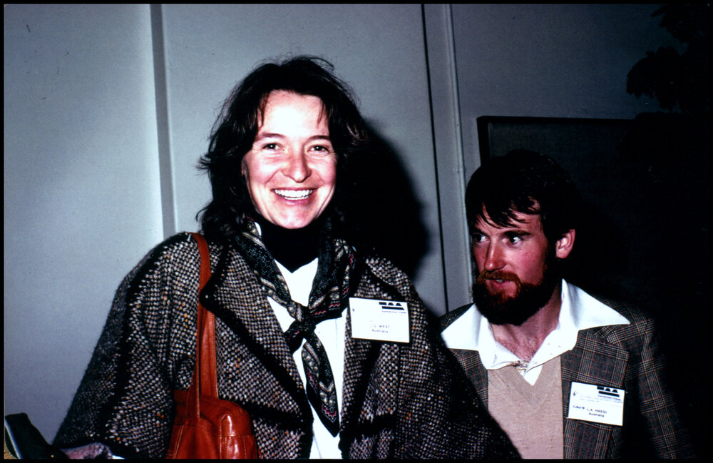 Judy West and Laurie Haegi at the Joseph Banks Lab Dinner
