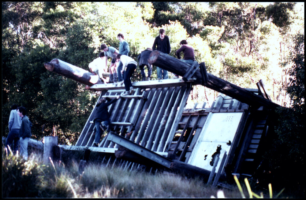 Botany Students at the Old Fire Tower at Cabbage Tree Mountain