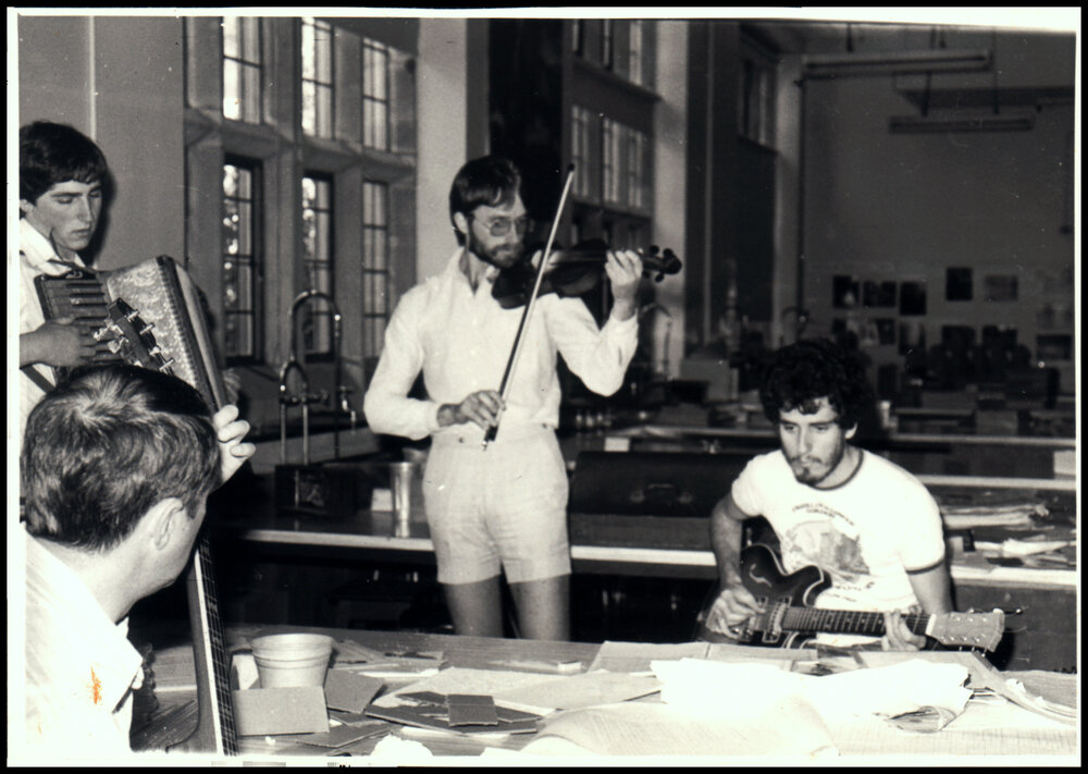 Rehearsing for the School of Biological Sciences Christmas Party