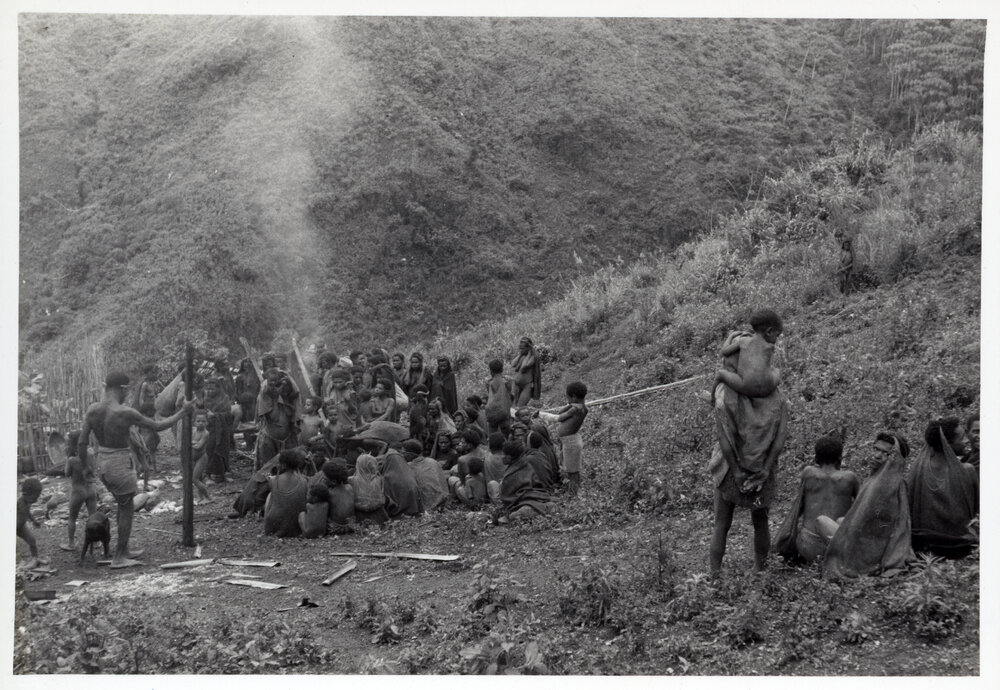 Group Gathered on Mountainside