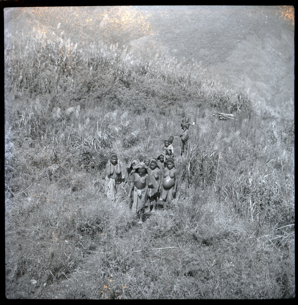 Group Walking Along Hill Path