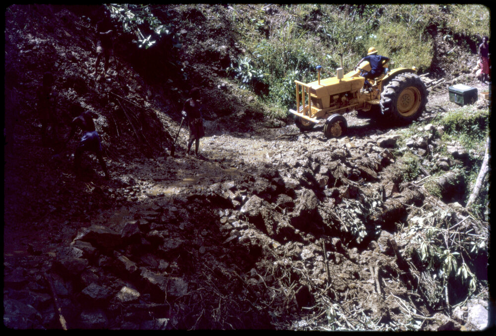 Tractor Clearing Mudslide