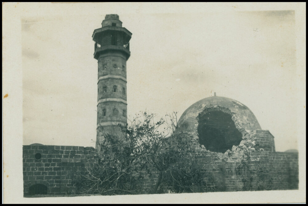 Mosque at Gaza After Being Bombed by British Aeroplane