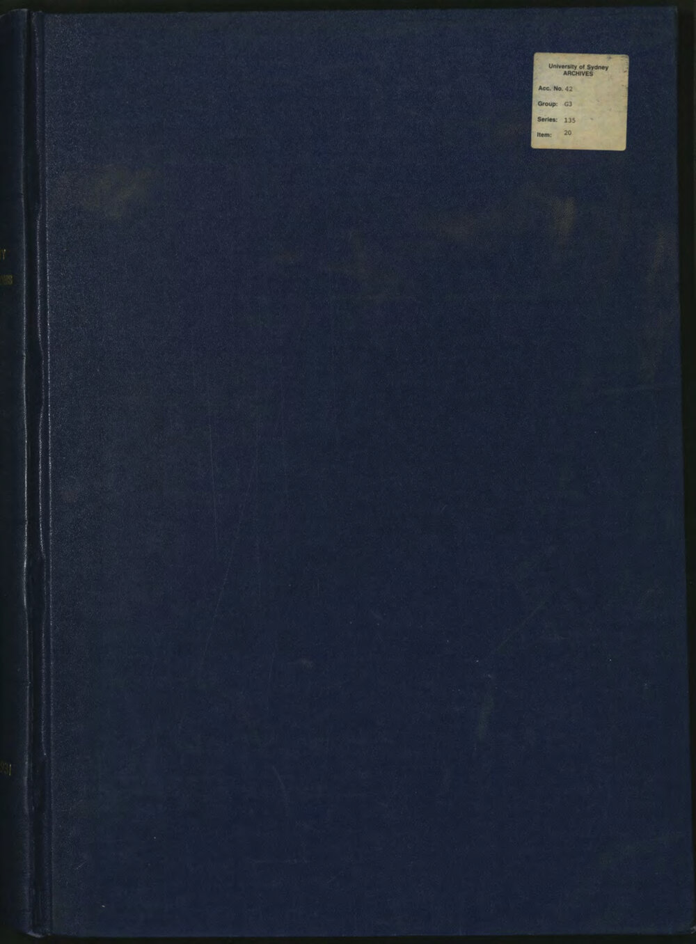 Examination Register, 1921 to 1932