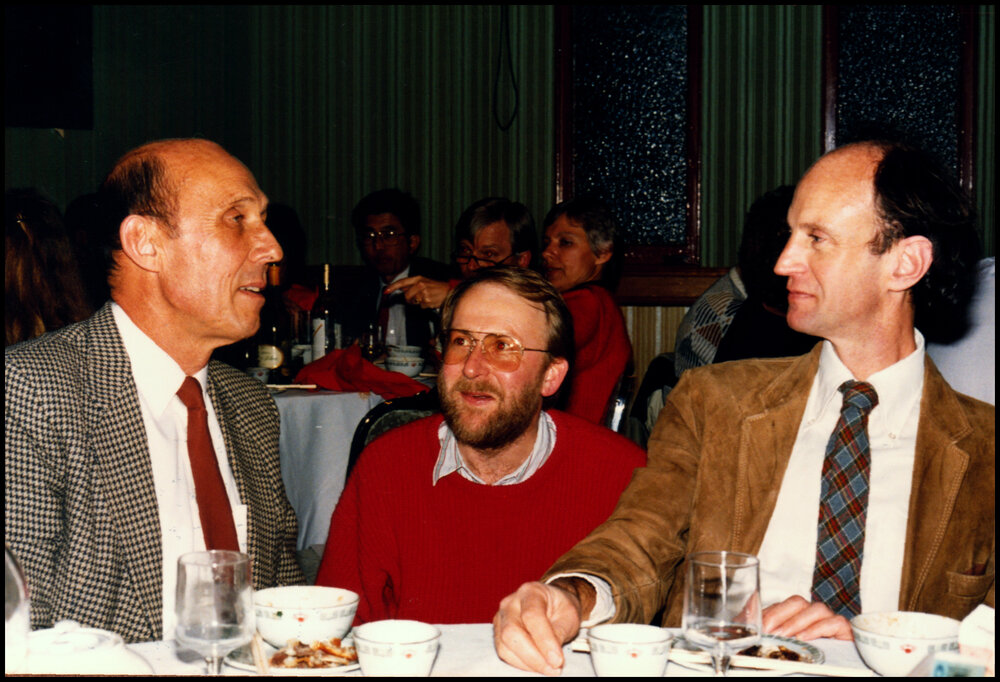 Peter Valder, Malcolm Reid and David Bedford at Peter Valder's Farewell