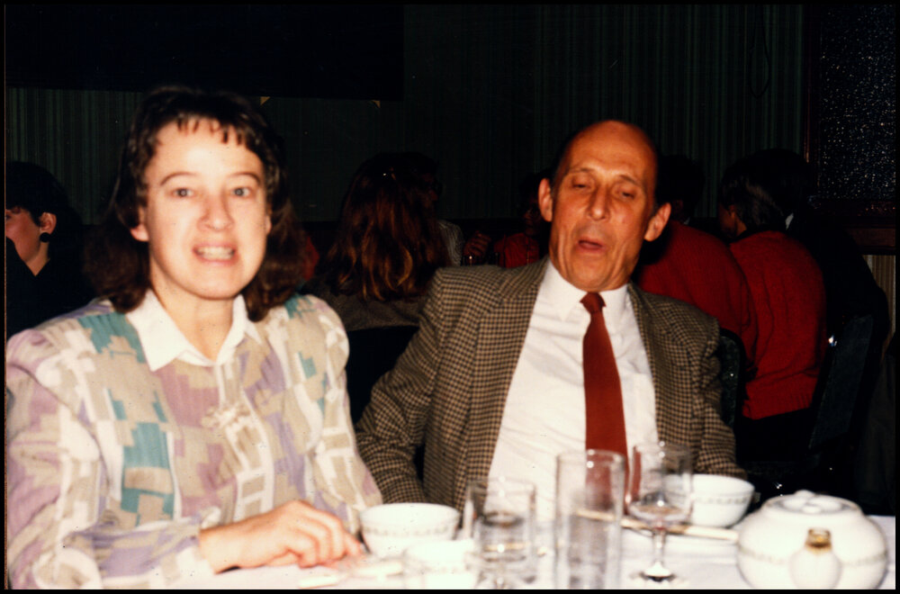 Mary Peat and Peter Valder at his Farewell