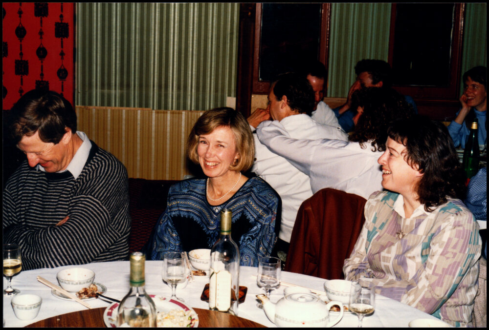 Ian and Desalie Hume and Mary Peat at Peter Valder's Farewell
