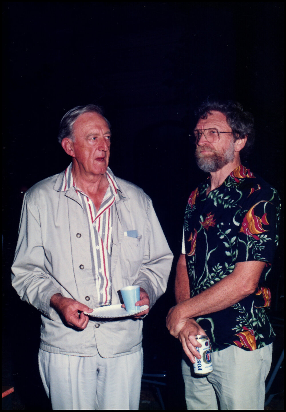 John Simons and Roger Carolin at his Farewell