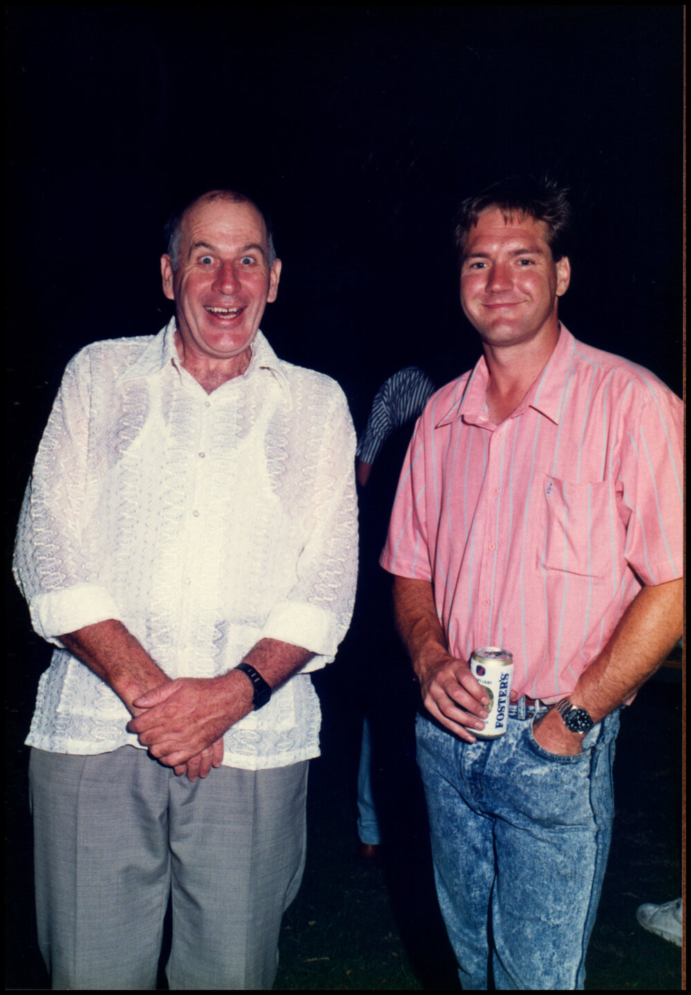 Mark Curran and Bill Sansom at Roger Carolin's Farewell