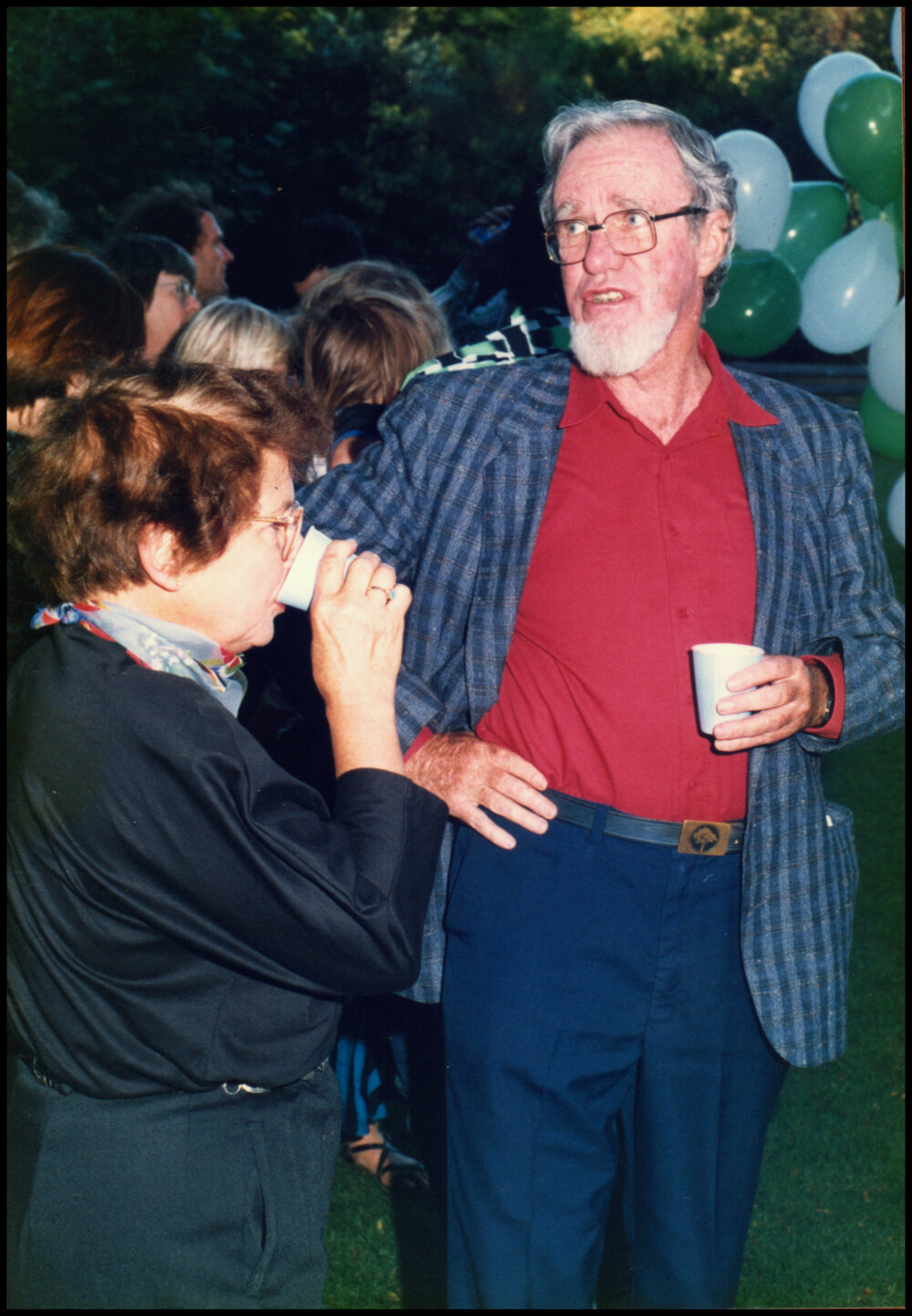Lawrie Johnson and Merle Johnson at Roger Carolin's Farewell