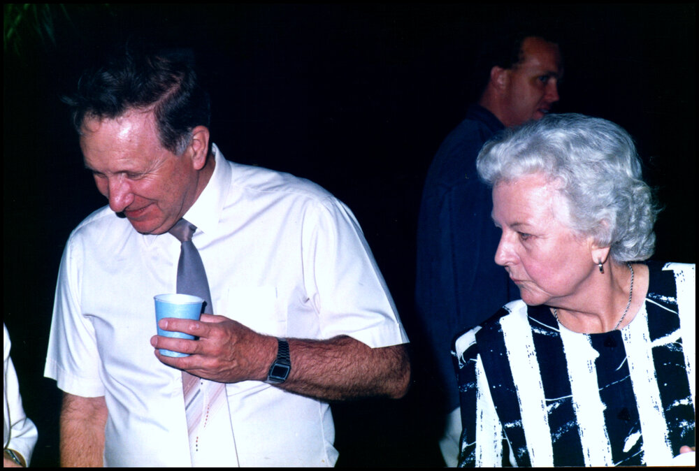 Dr Anderson and Mrs Anderson at Roger Carolin's Farewell