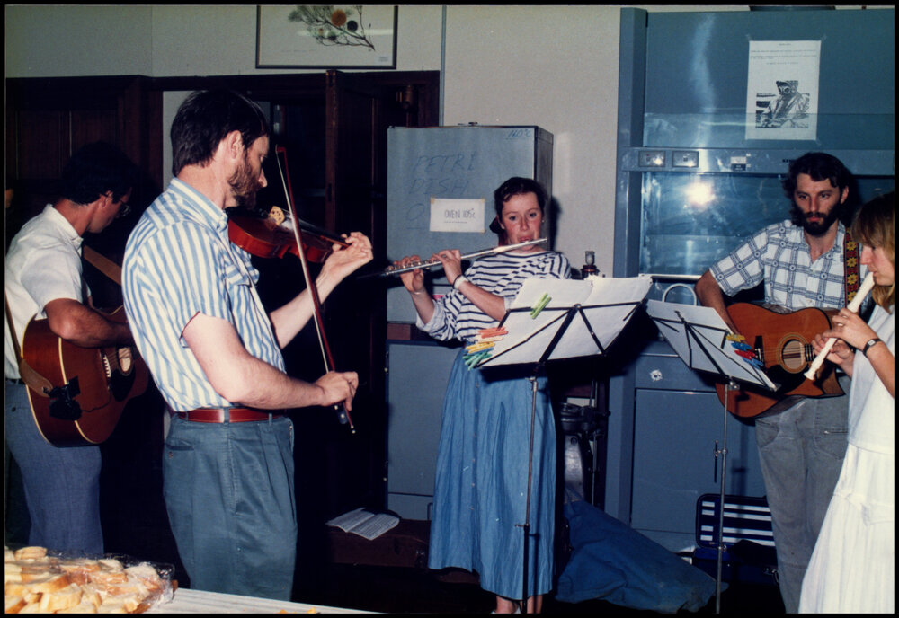 Band Practicing at Roger Carolin's Farewell
