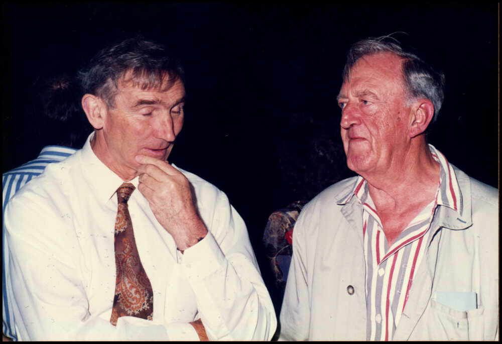 Peter Myerscough and John Simons at Roger Carolin's Farewell