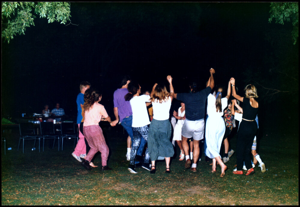 Guests Dancing at Roger Carolin's Farewell
