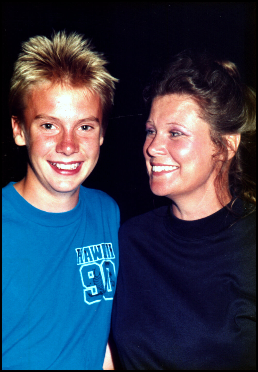 Janice Hughes and her Son Lachlan at Roger Carolin's Farewell