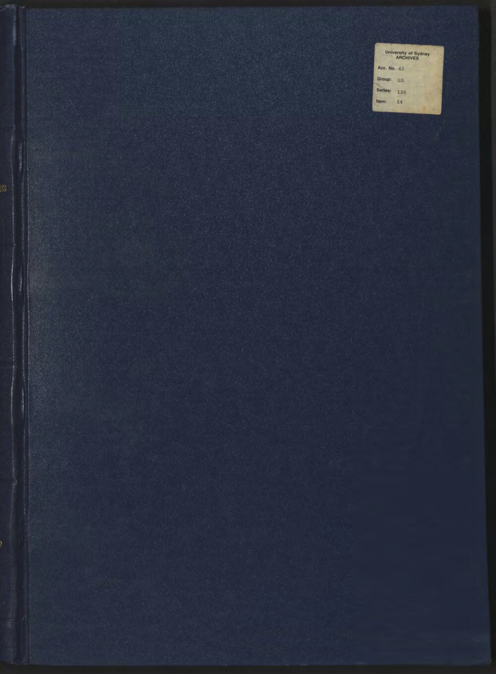 Examination Register, 1935 to 1939