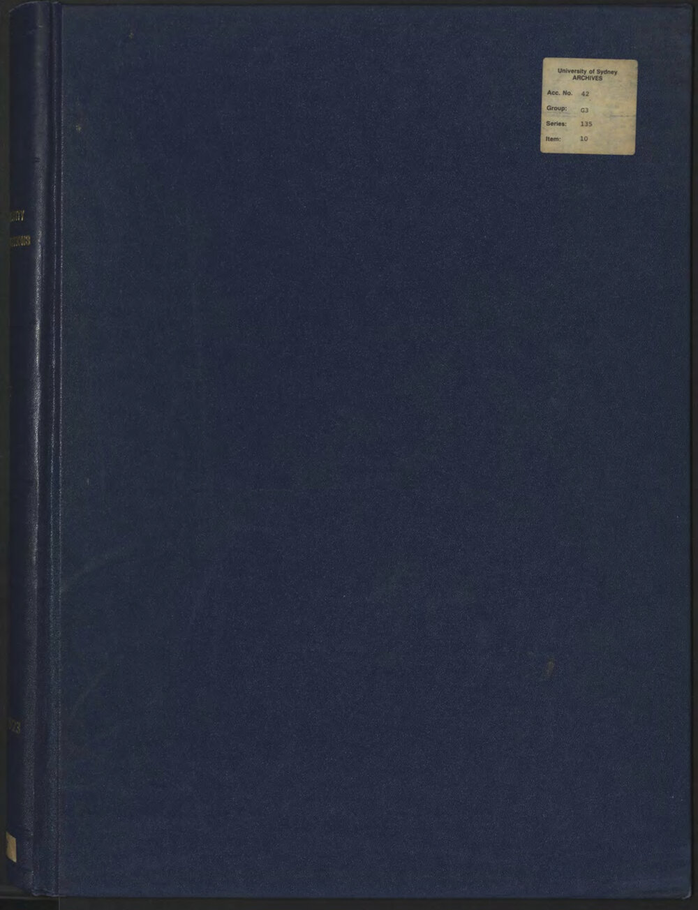 Examination Register, 1919 to 1923