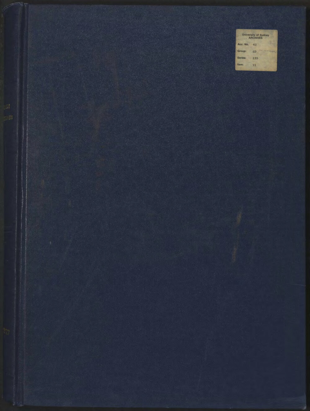 Examination Register, 1923 to 1927