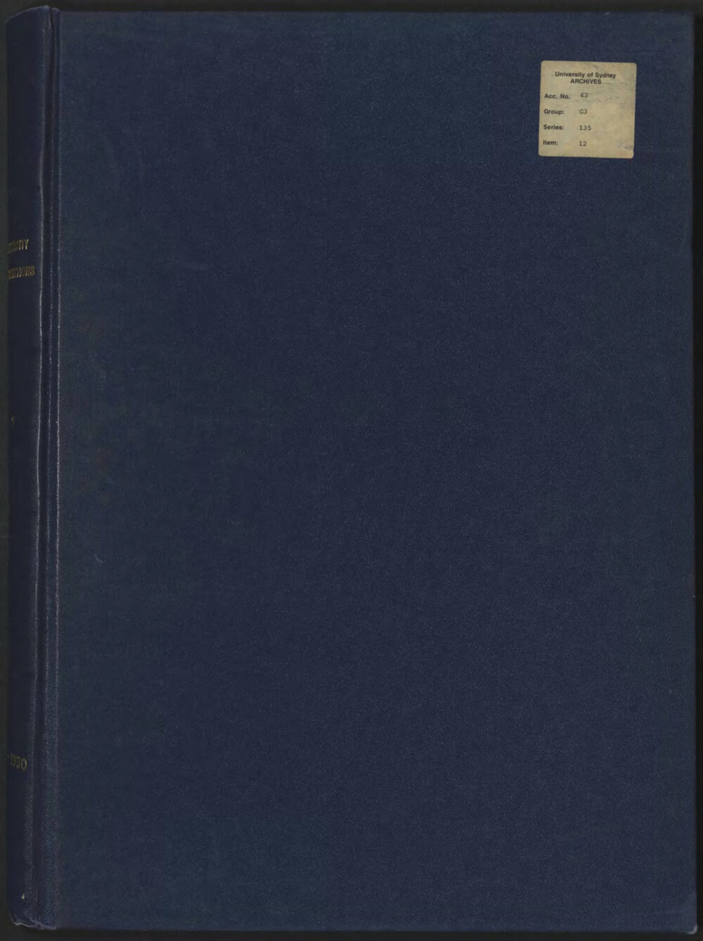 Examination Register, 1927 to 1930