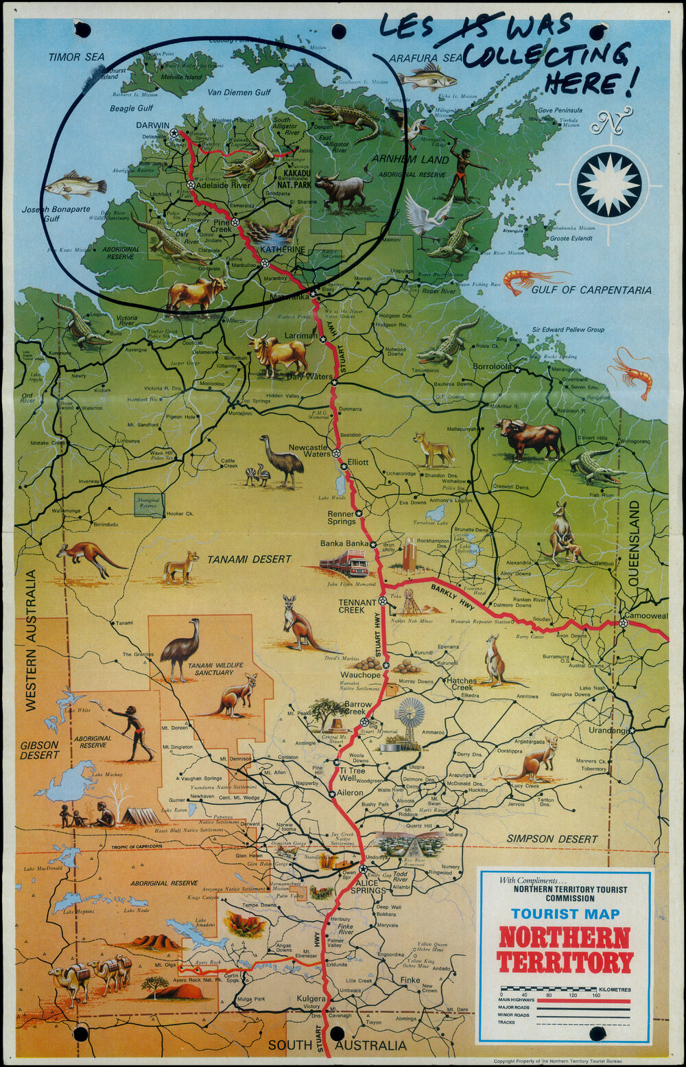 Map from a Field Trip to the Northern Territory