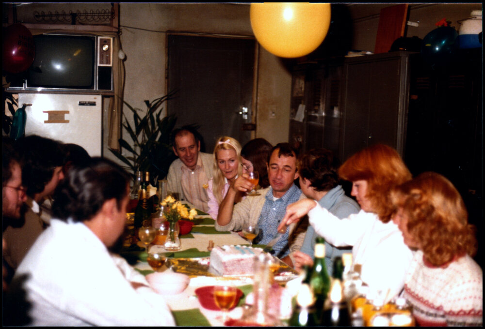 Guests at Peter Valder, Robyne Byatt and Wendy Chalder's Shared Birthday Party
