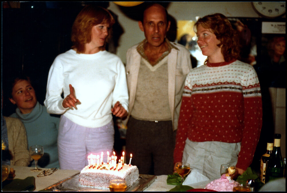 Peter Valder, Robyne Byatt and Wendy Chalder at their Shared Birthday Party