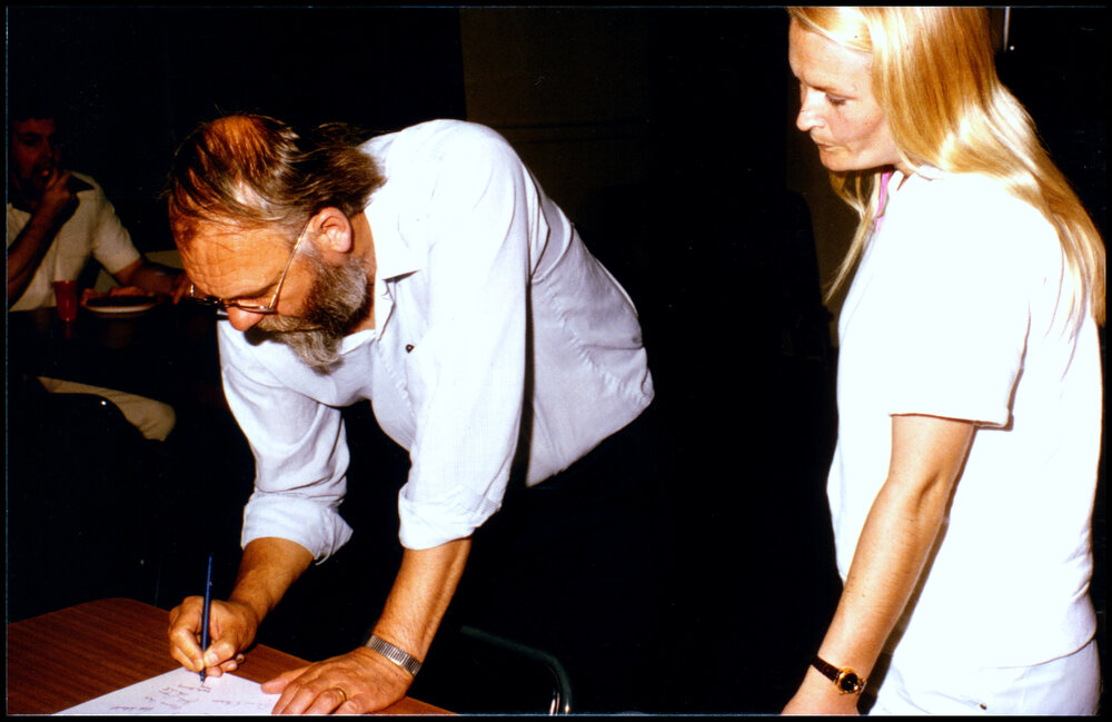 Penny Goulter and 'Woody' Horning at Michael Pitman's Farewell