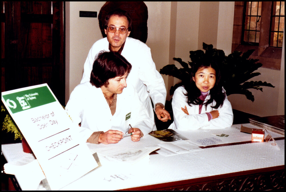Henry dos Reis, Des Mahoney and Keng Cowan at Open Day 1984
