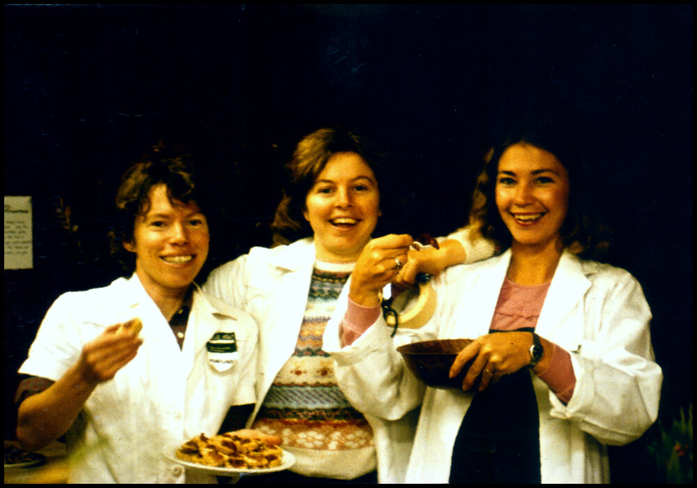 Margaret French, Belinda Pellow and Cheryl Marvell at Open Day 1984