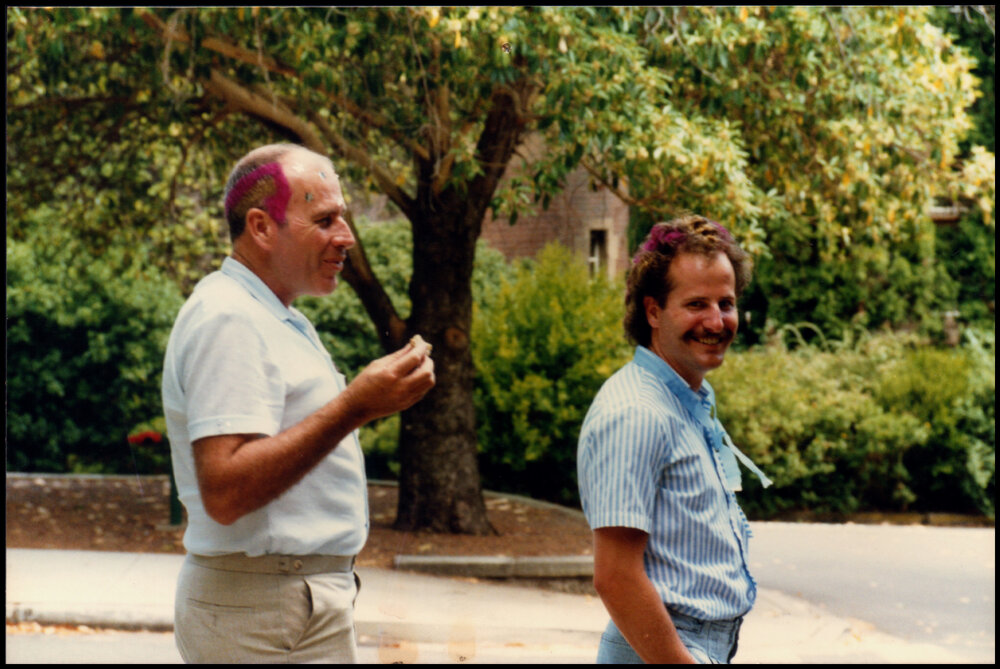 Mark Curran and Michael Joseph at Biological Sciences Christmas Party