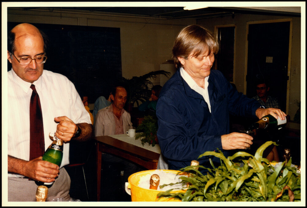 Alan Walker and John Thomson at Celebration of Alan Walker's Professorship