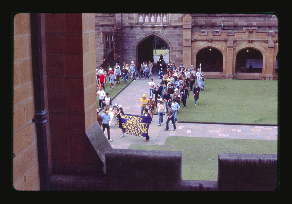 Demonstration in the Quadrangle