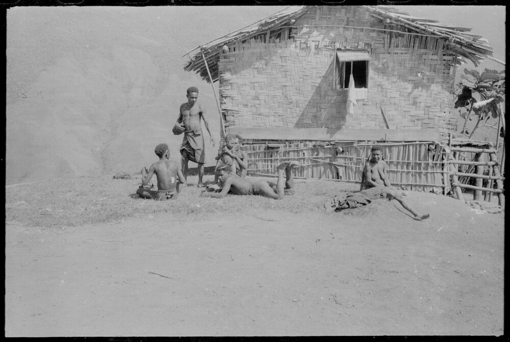 Group Gathered Outside a Building