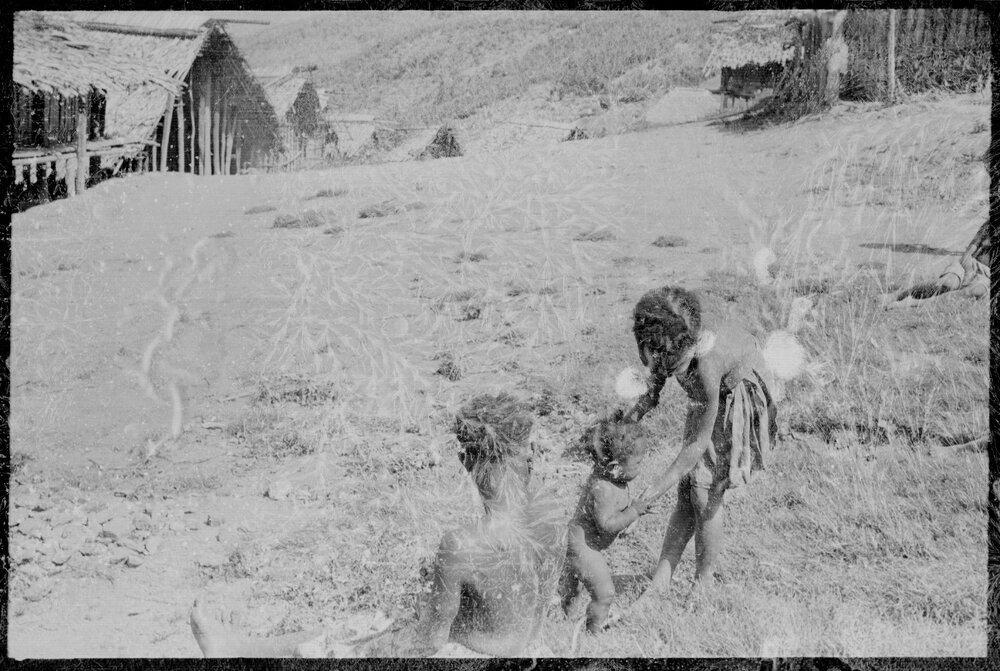 Woman with Baby and Child