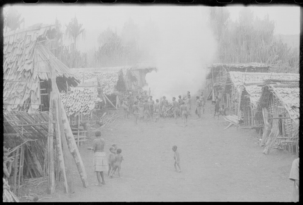 Group Building Fire in Village