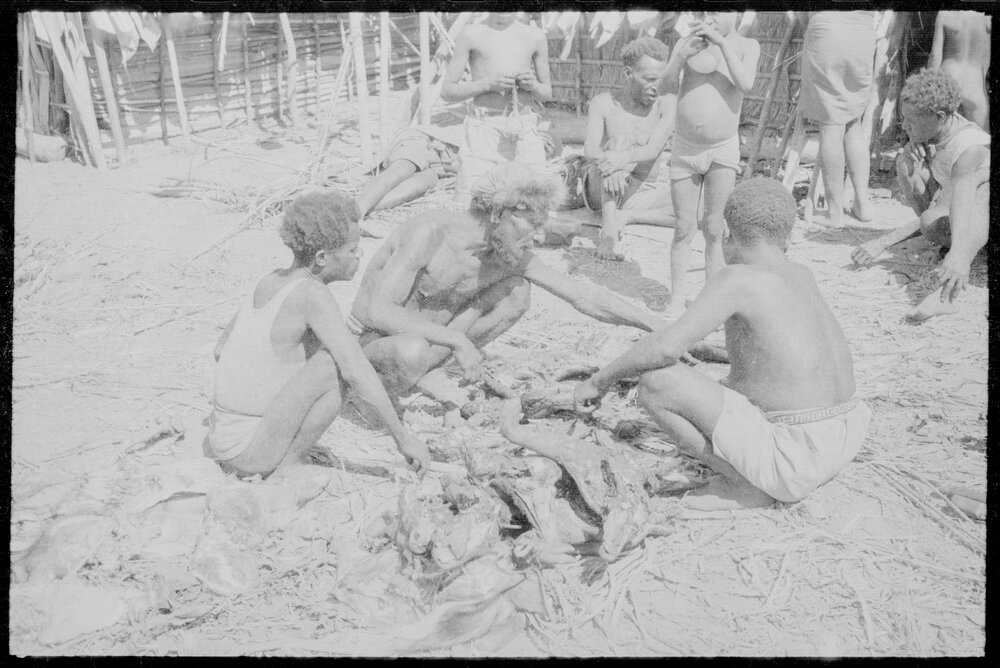 Group Distributing Food