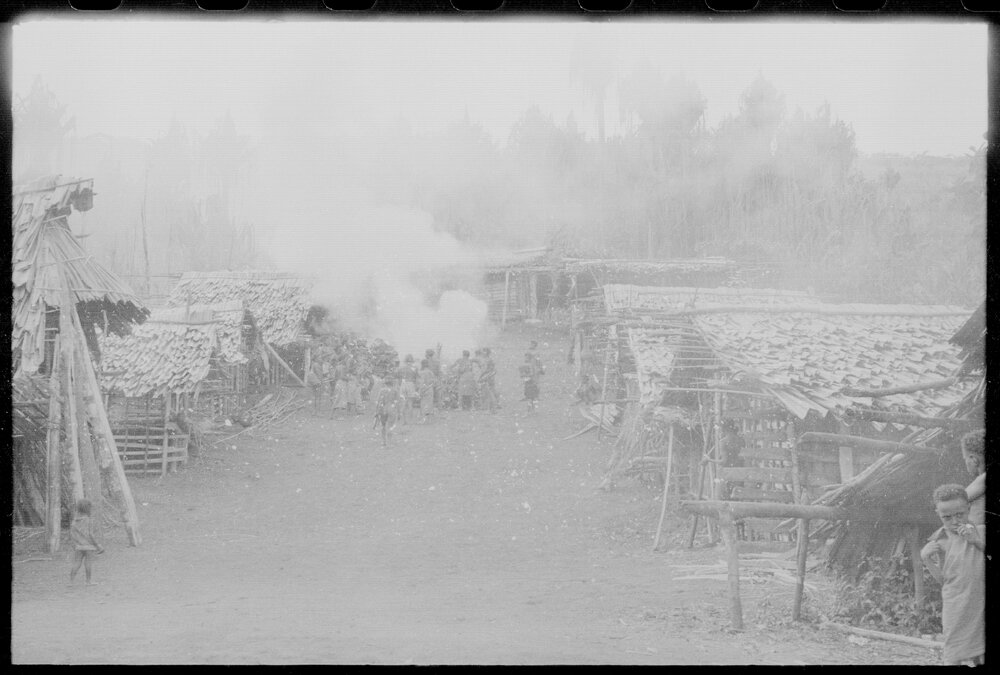 Group Building Fire in Village