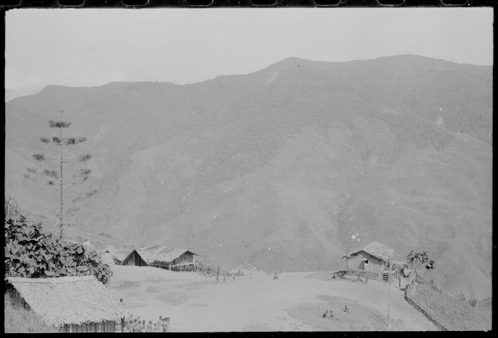 Buildings on Mountainside, Papua New Guinea