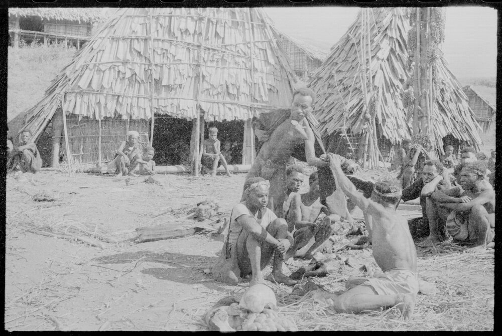 Group Distributing Food