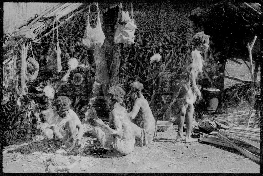Group Gathered Outside a Building