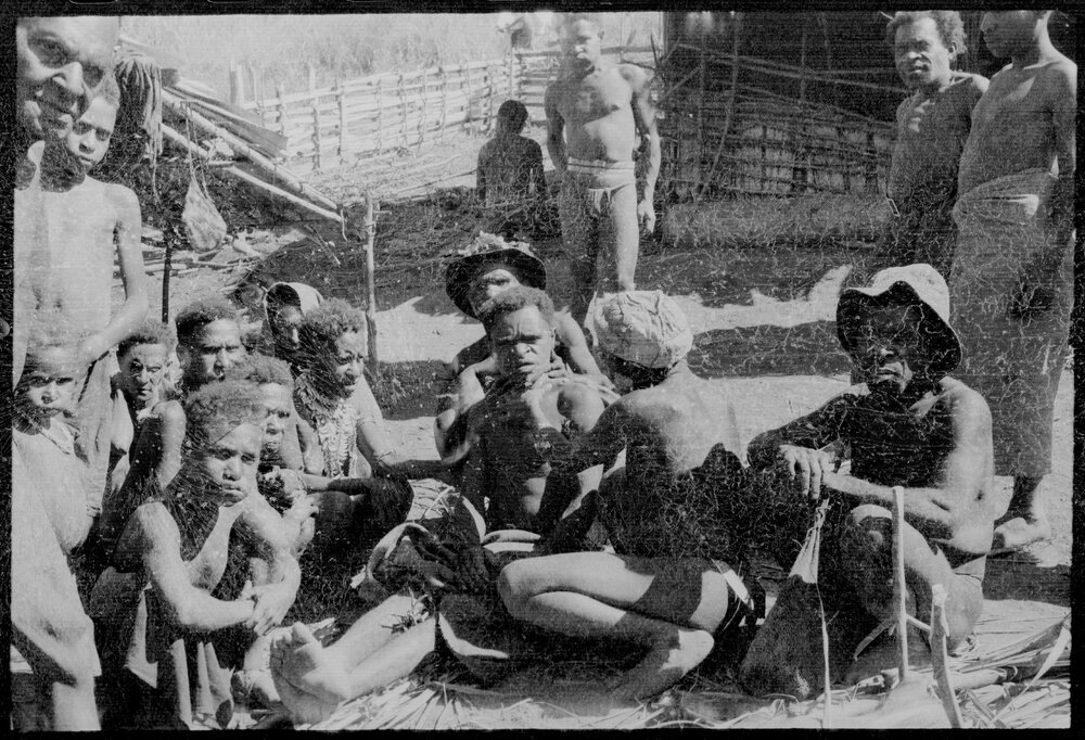 Group Gathered Outside a Building