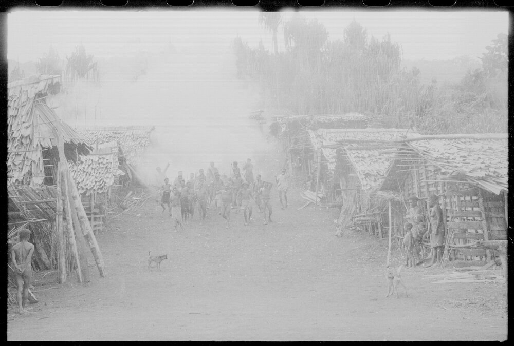 Group Building Fire in Village